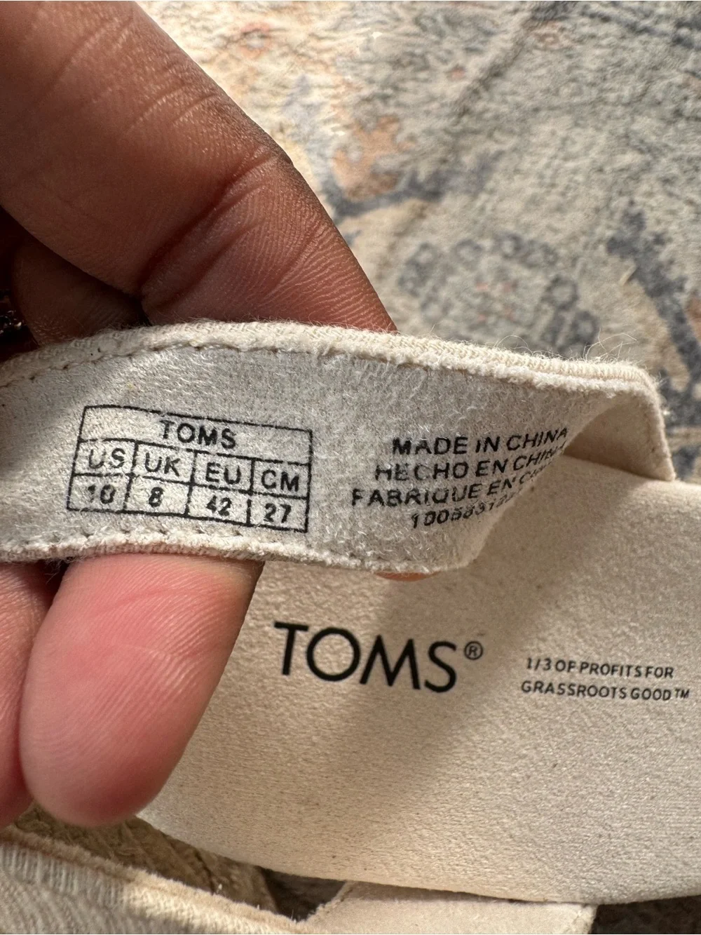 TOMS Marisela Natural Slubby Woven Espadrille Wedge Sandals 10